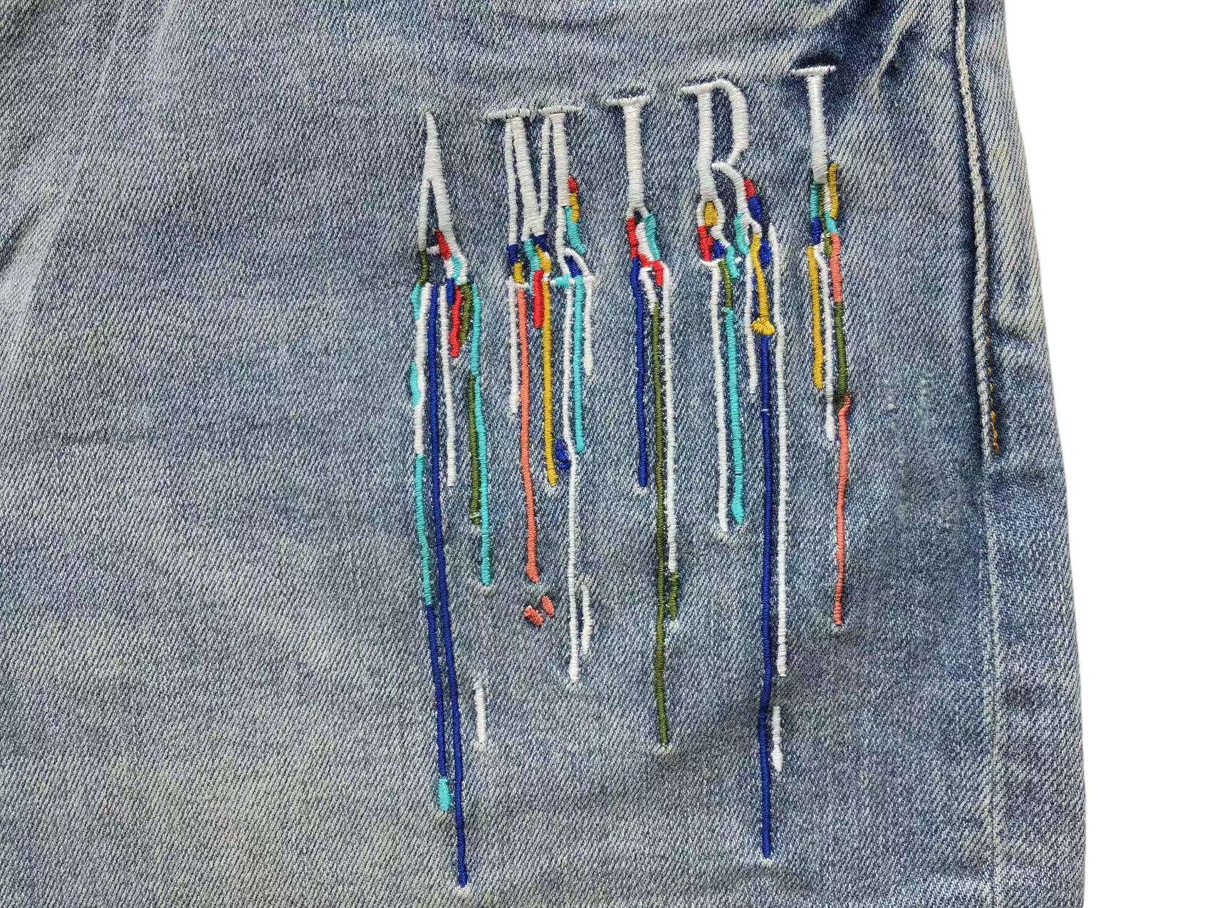 AMIRI Painted Denim Jeans Blue