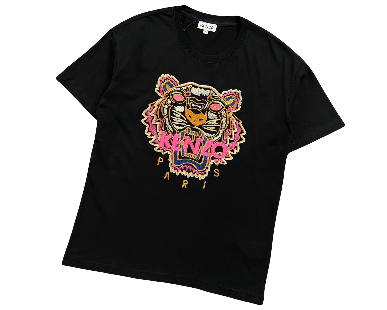KENZO Tiger Tee Black/Pink/Orange