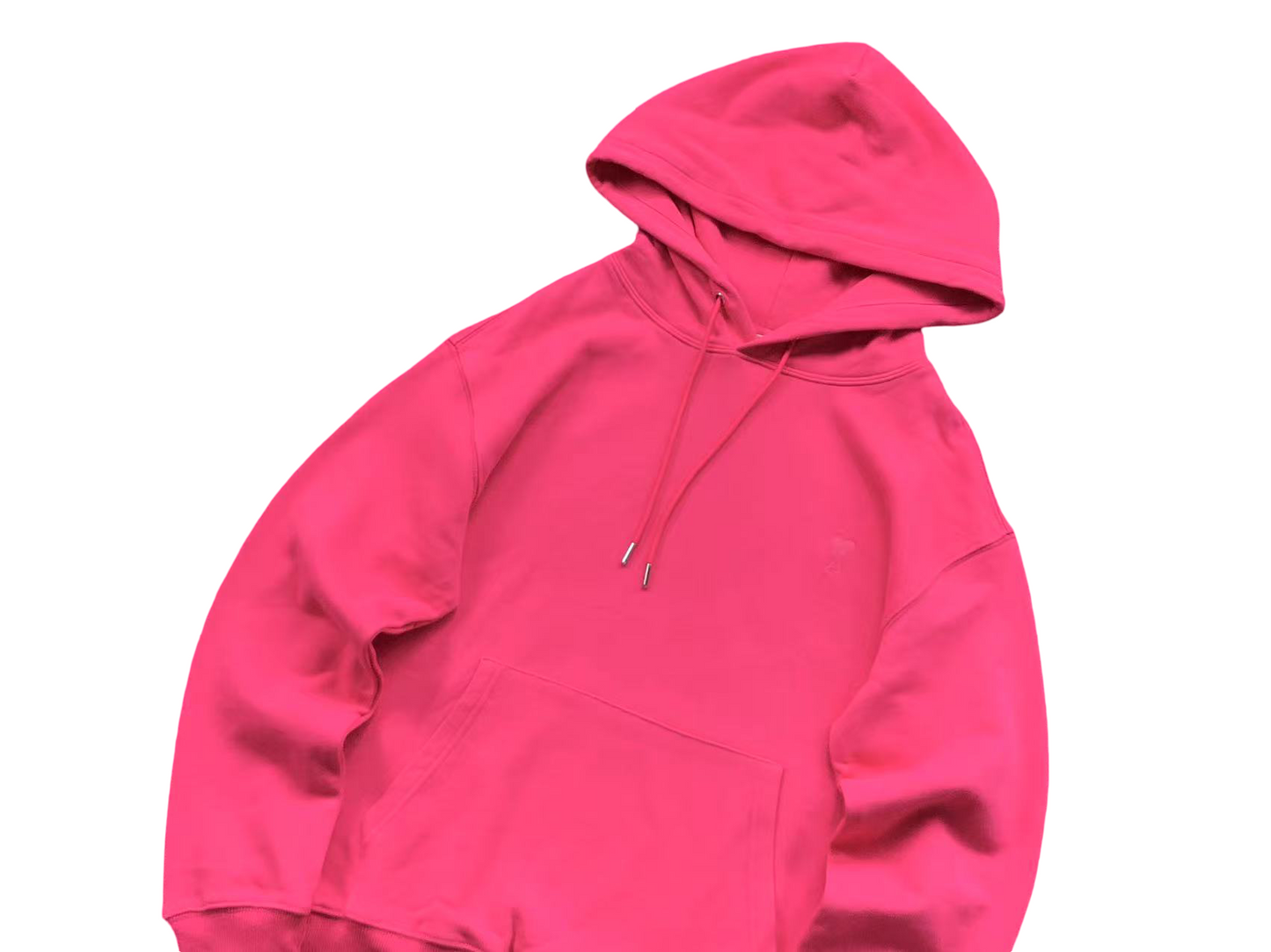 AMI Paris Classic Heart Hoodie Fuchsia