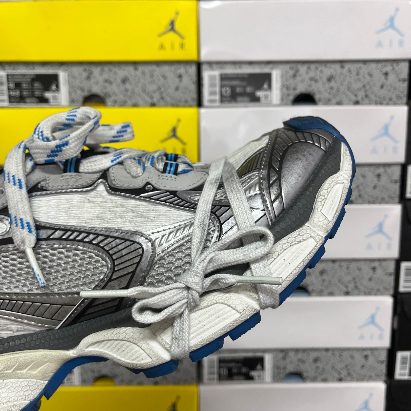 Balenciaga 3XL Metallic Silver Blue