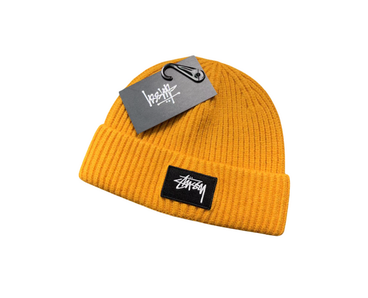 Stussy Logo Beanie Yellow