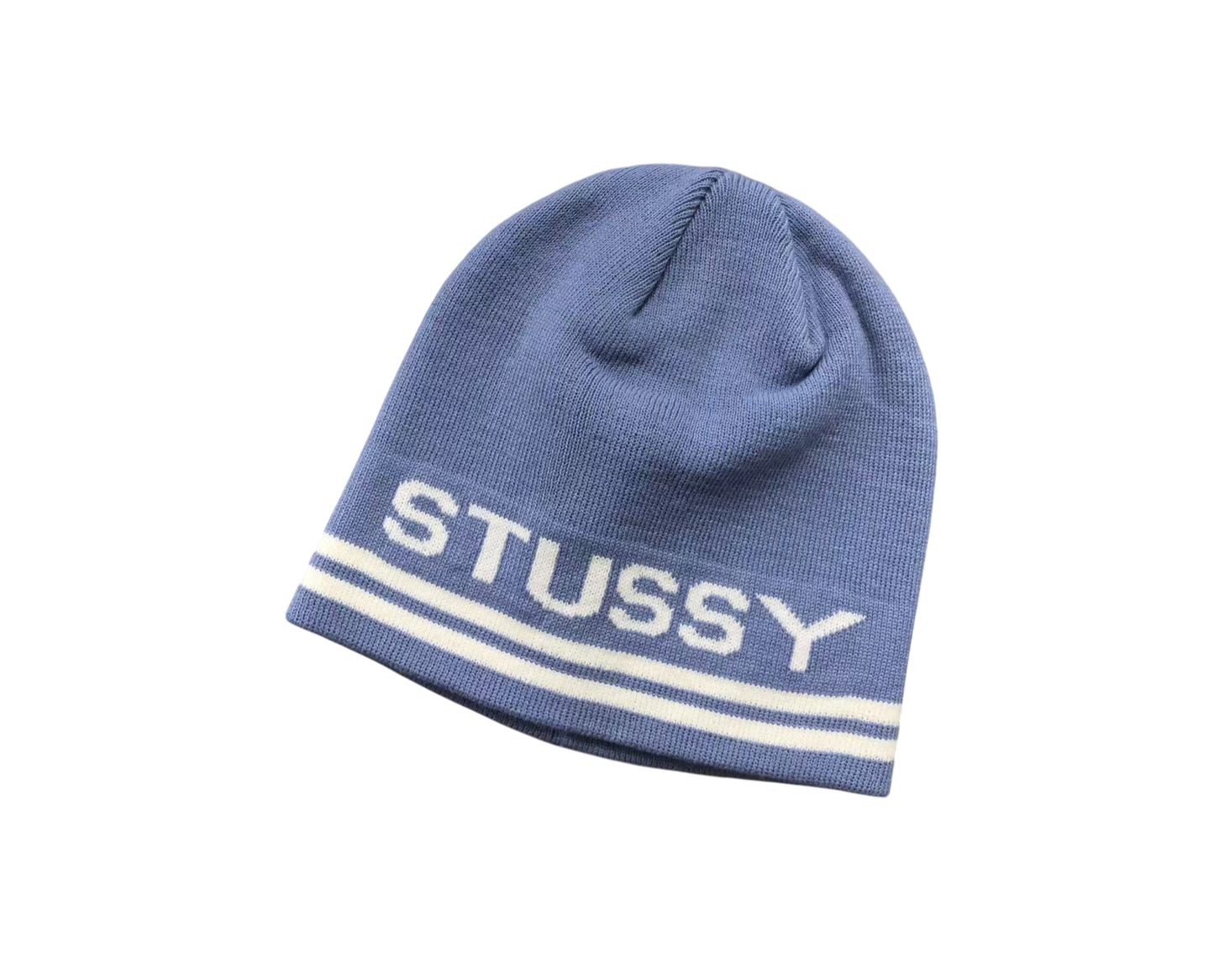 Stussy Striped Beanie Blue