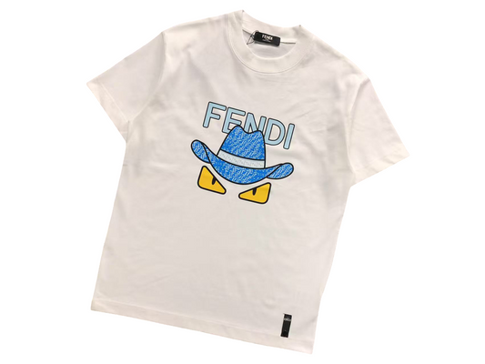 Fendi Eyes Hat Tee White