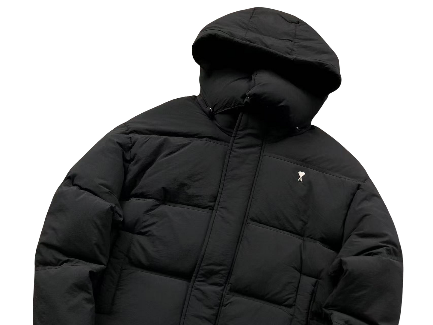 AMI Paris Heart Down Jacket Black