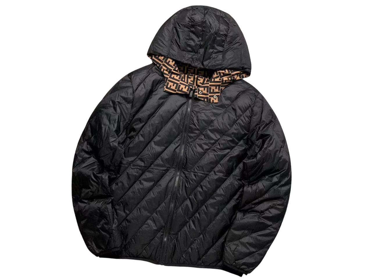 Fendi Reversible Puffer Jacket Black
