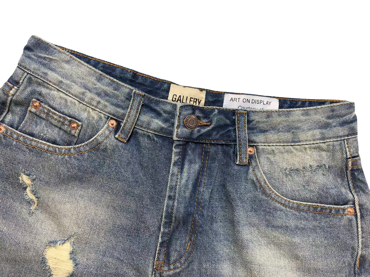 GALLERY DEPT. Ripped Jeans Short Blue