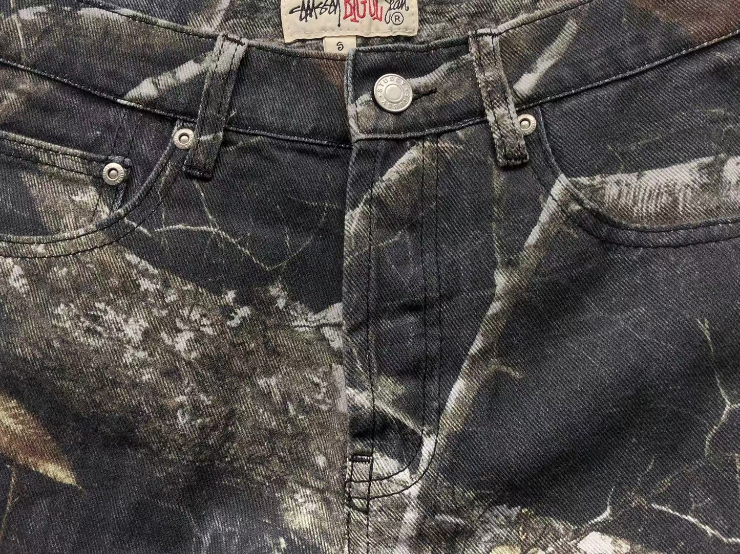 Stussy Big Ol' Leaf Jeans Black
