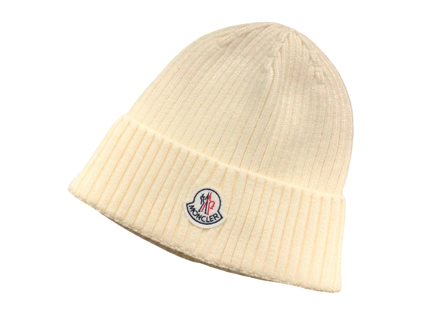 Moncler Wool Beanie Cream
