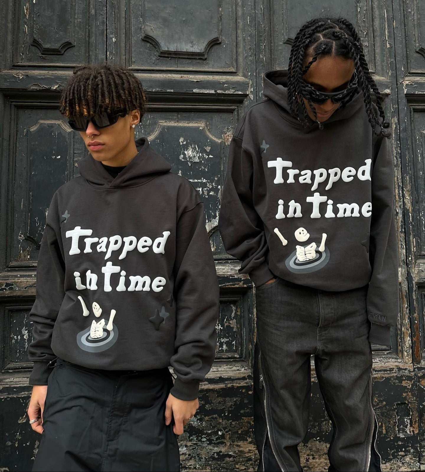 Broken Planet Trapped In Time Hoodie Black