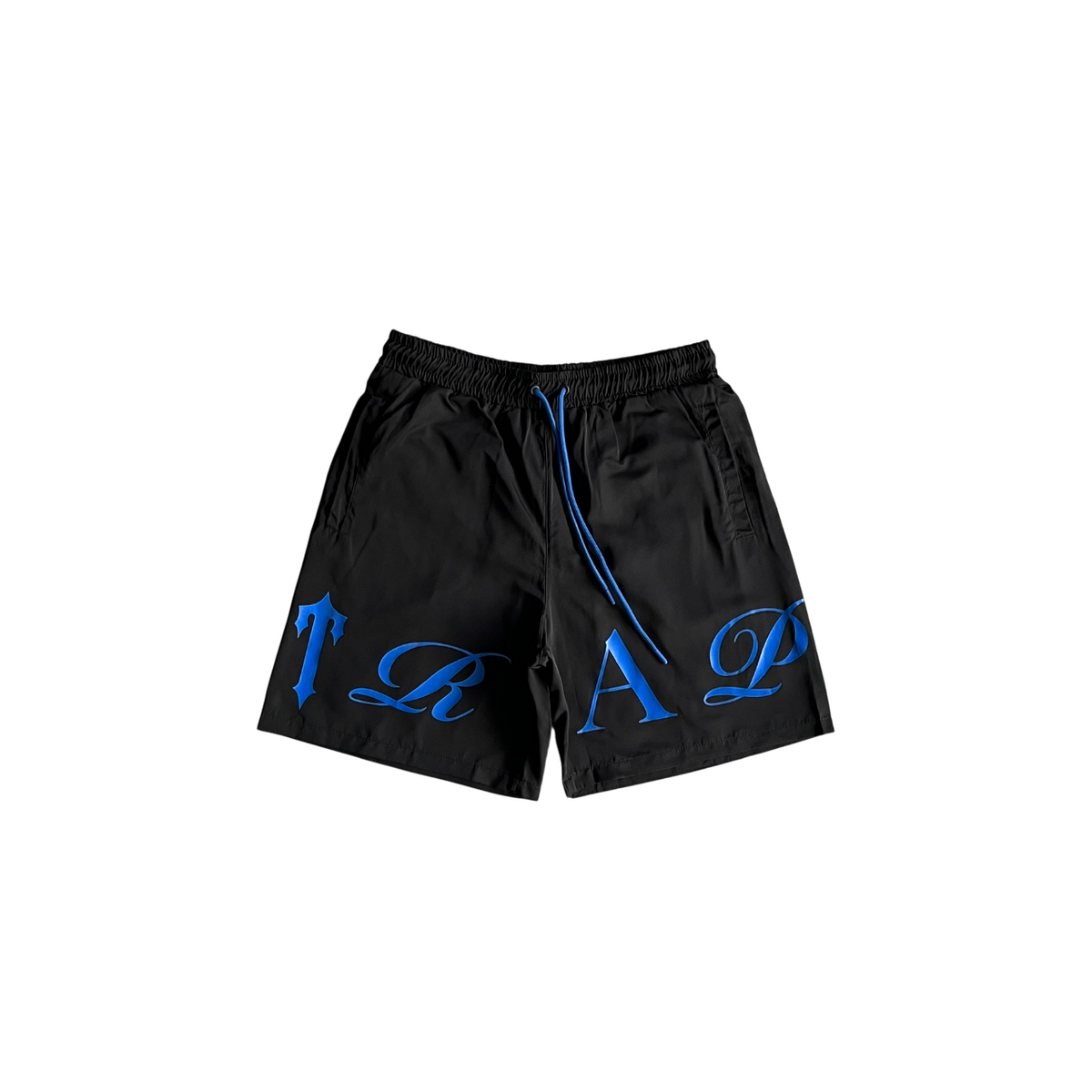 Trapstar Script Swimming Short Black/Dazzling Blue