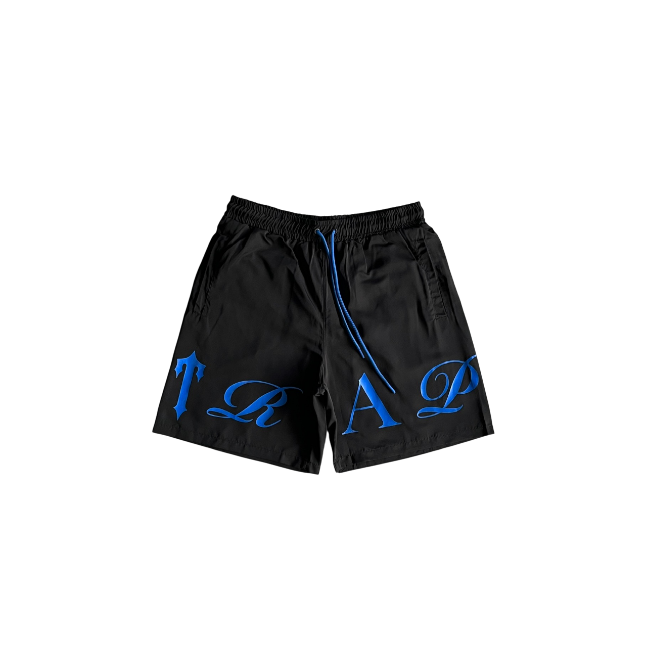 Trapstar Script Swimming Short Black/Dazzling Blue