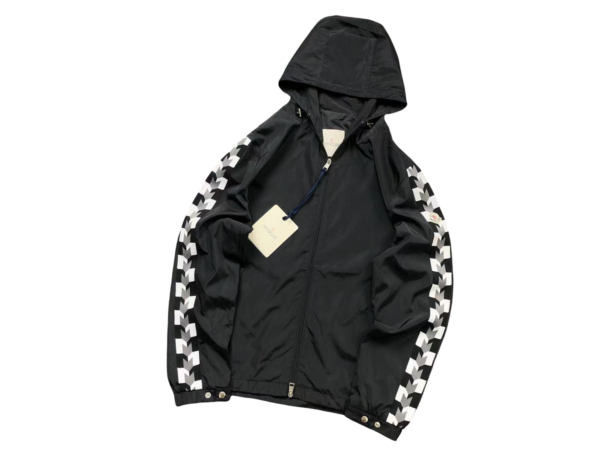 Moncler Checkered Windbreaker Black