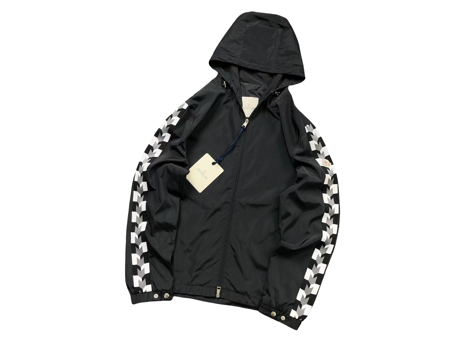Moncler Checkered Windbreaker Black