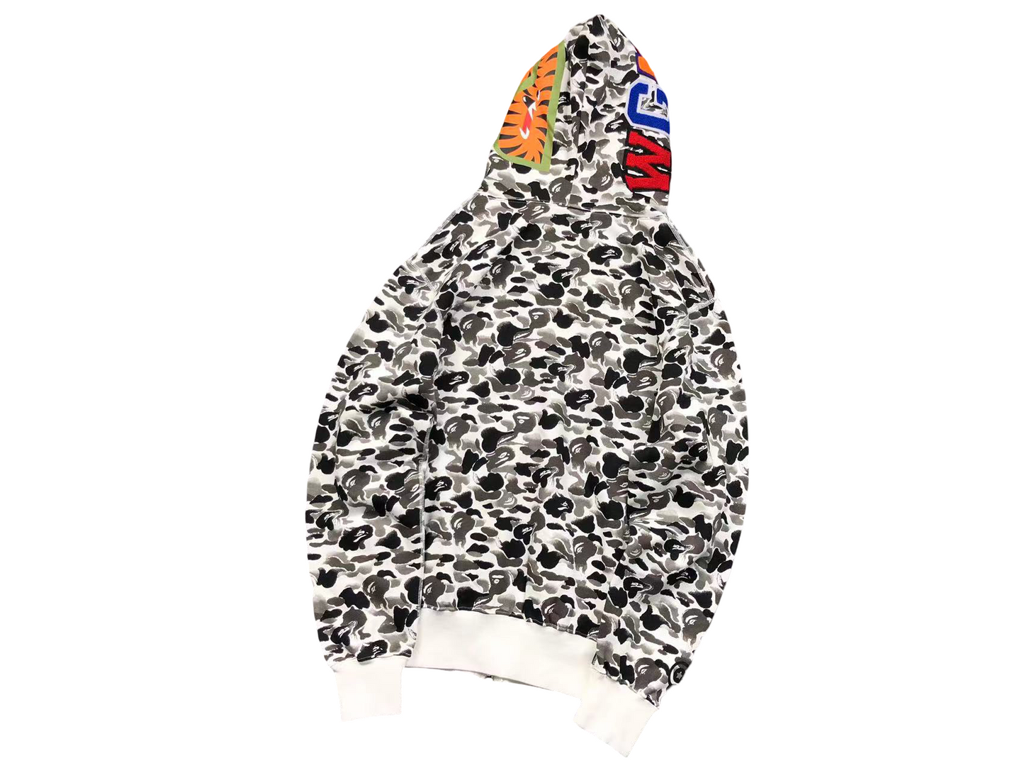 BAPE ABC Camo Shark Full Zip Hoodie Black/White