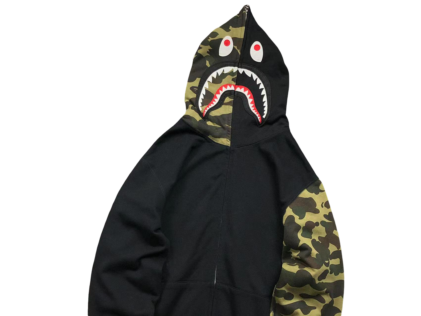 BAPE 1st Camo Shark Full Zip Hoodie Black