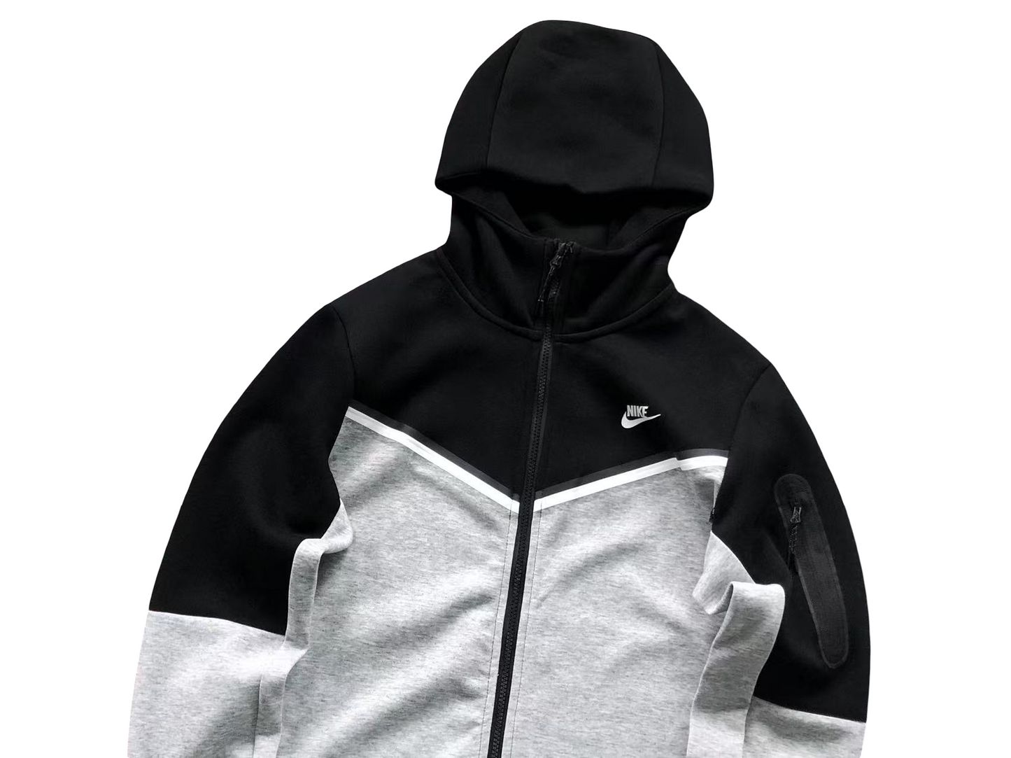 Nike Tech Fleece 2024 Zip Hoodie Black/Grey/White