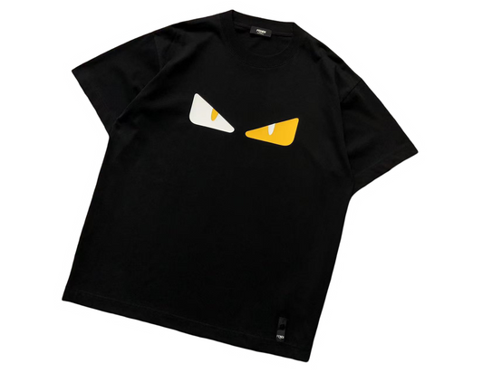 Fendi Bicolor Monster Eyes Tee Black