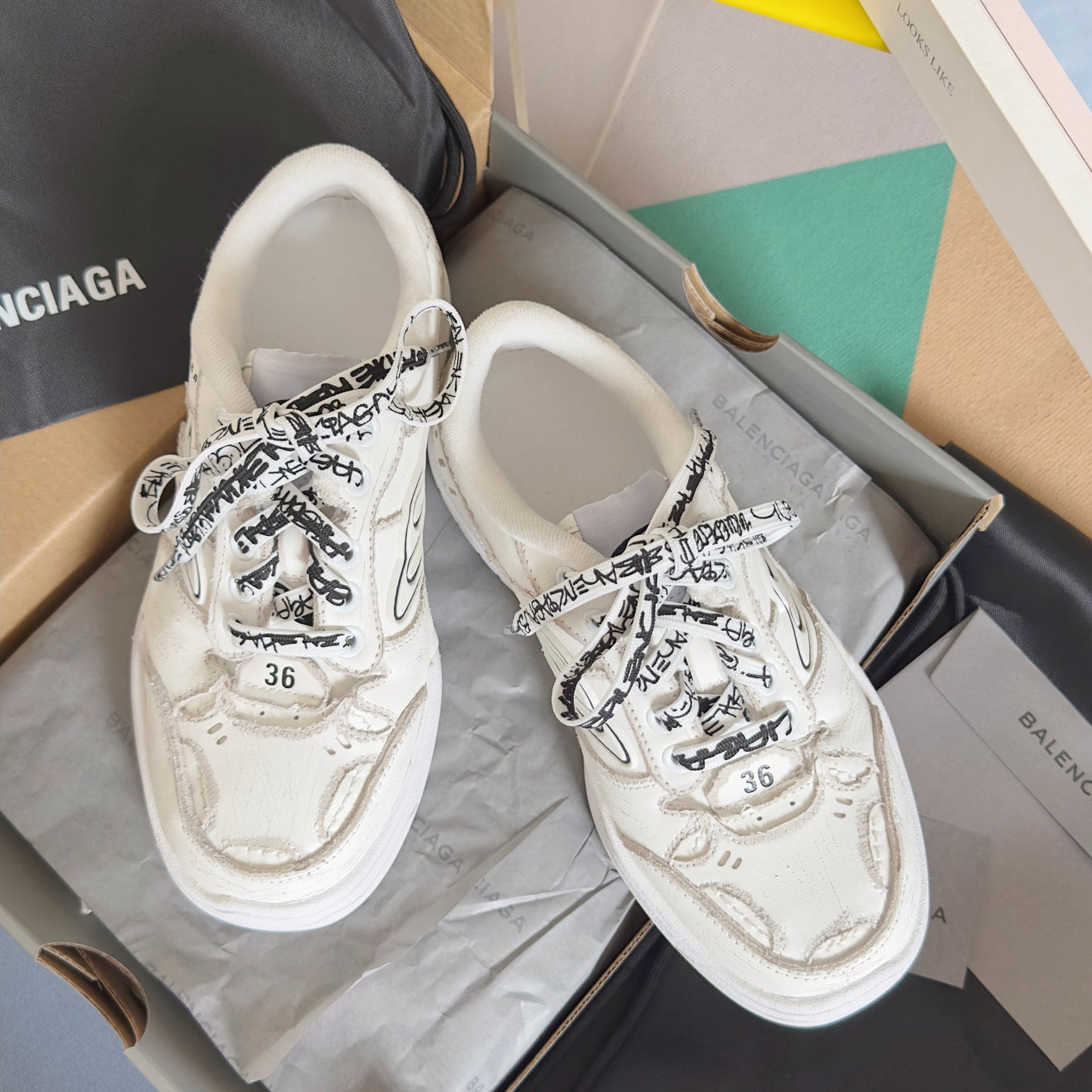 Balenciaga Hamptons Worn-Out White