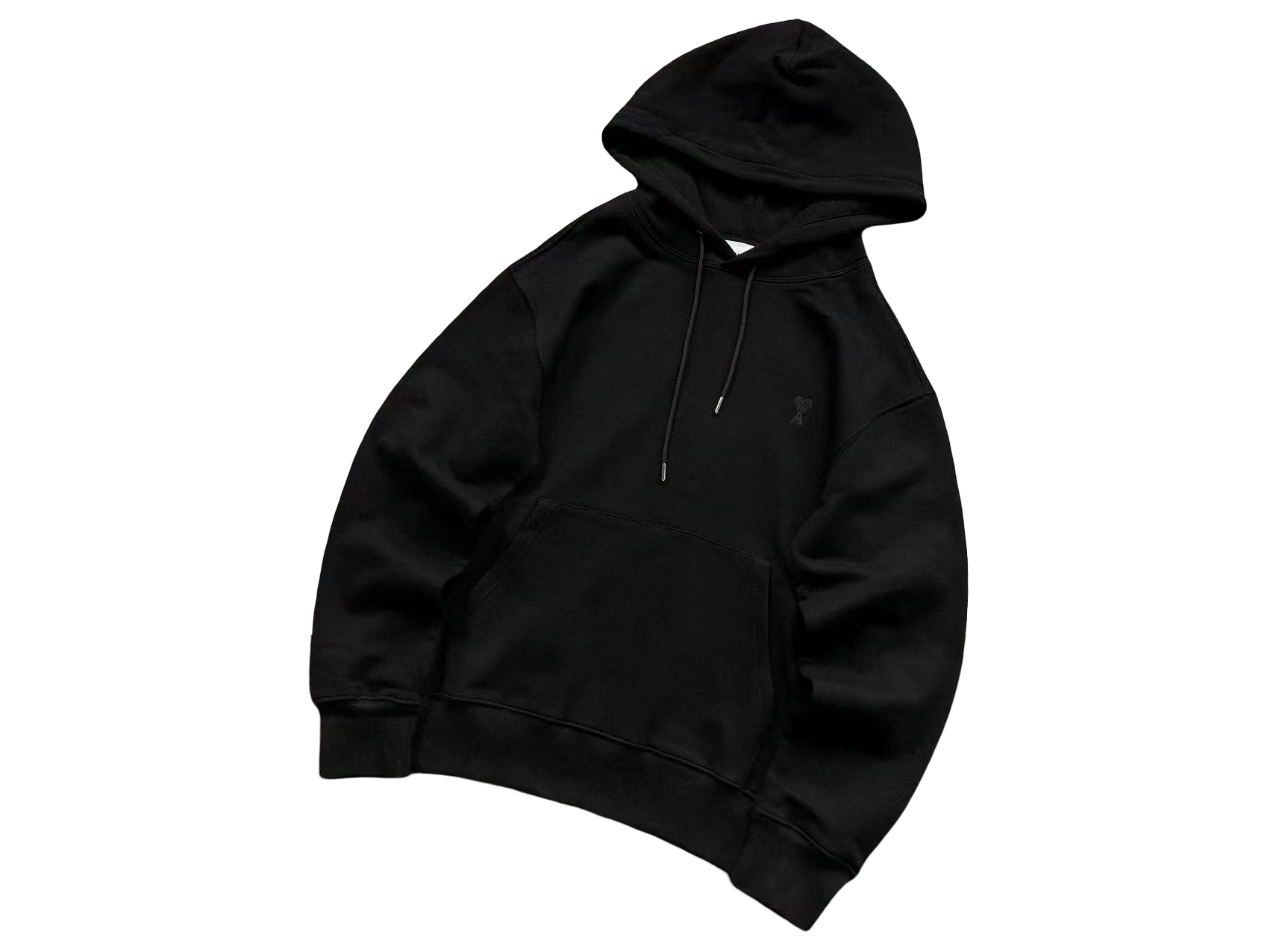 AMI Paris Classic Heart Hoodie Black