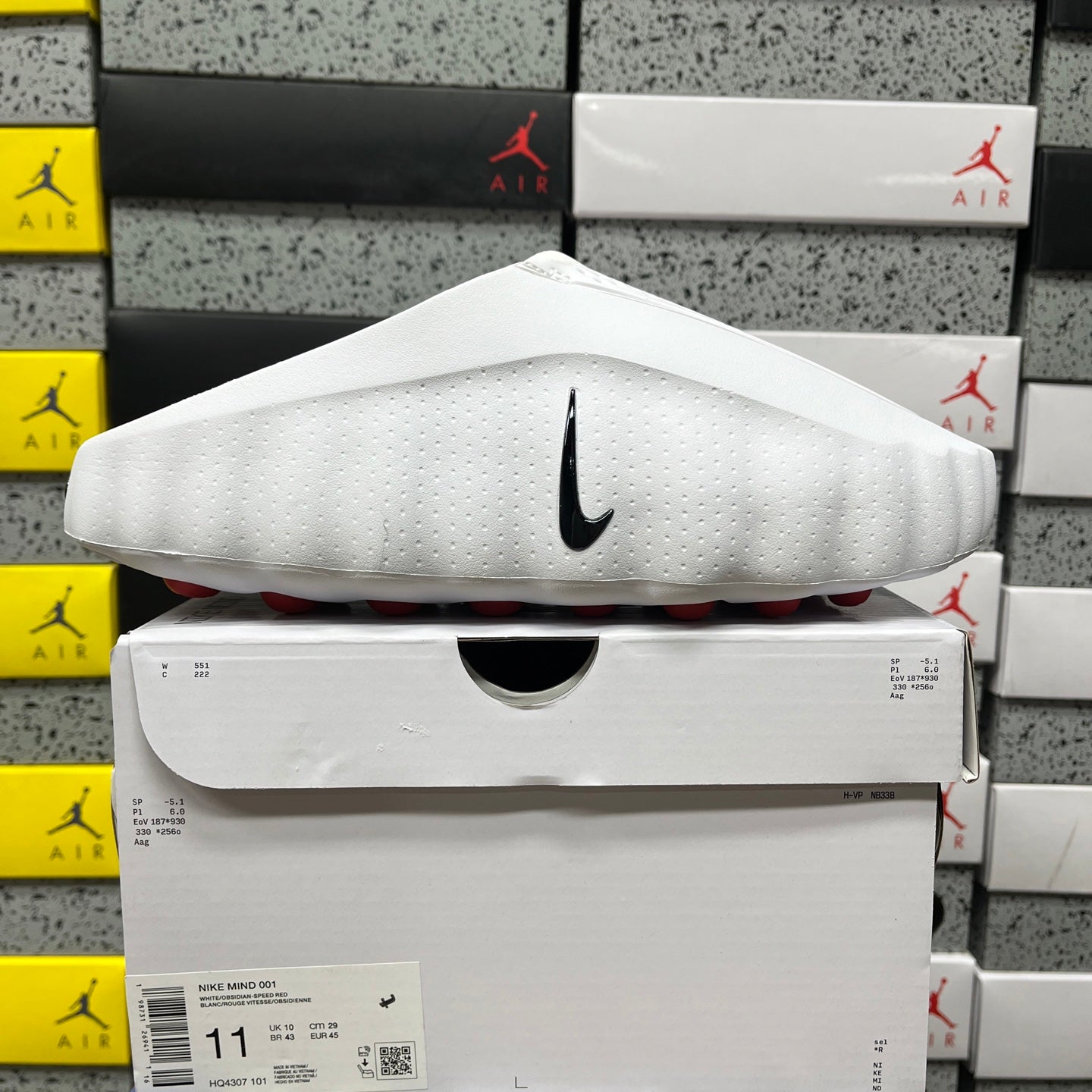 Nike Mind 001 Slide White Speed Red