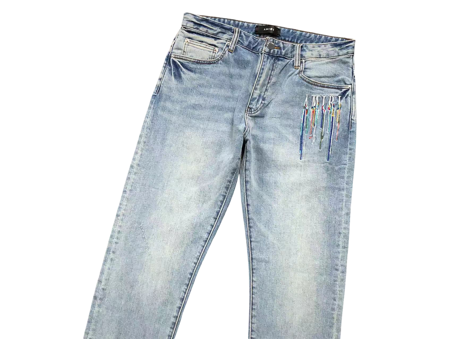 AMIRI Painted Denim Jeans Blue