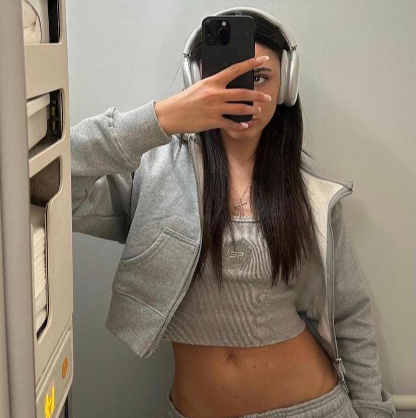 Broken Planet Basic Cropped Zip Hoodie Grey