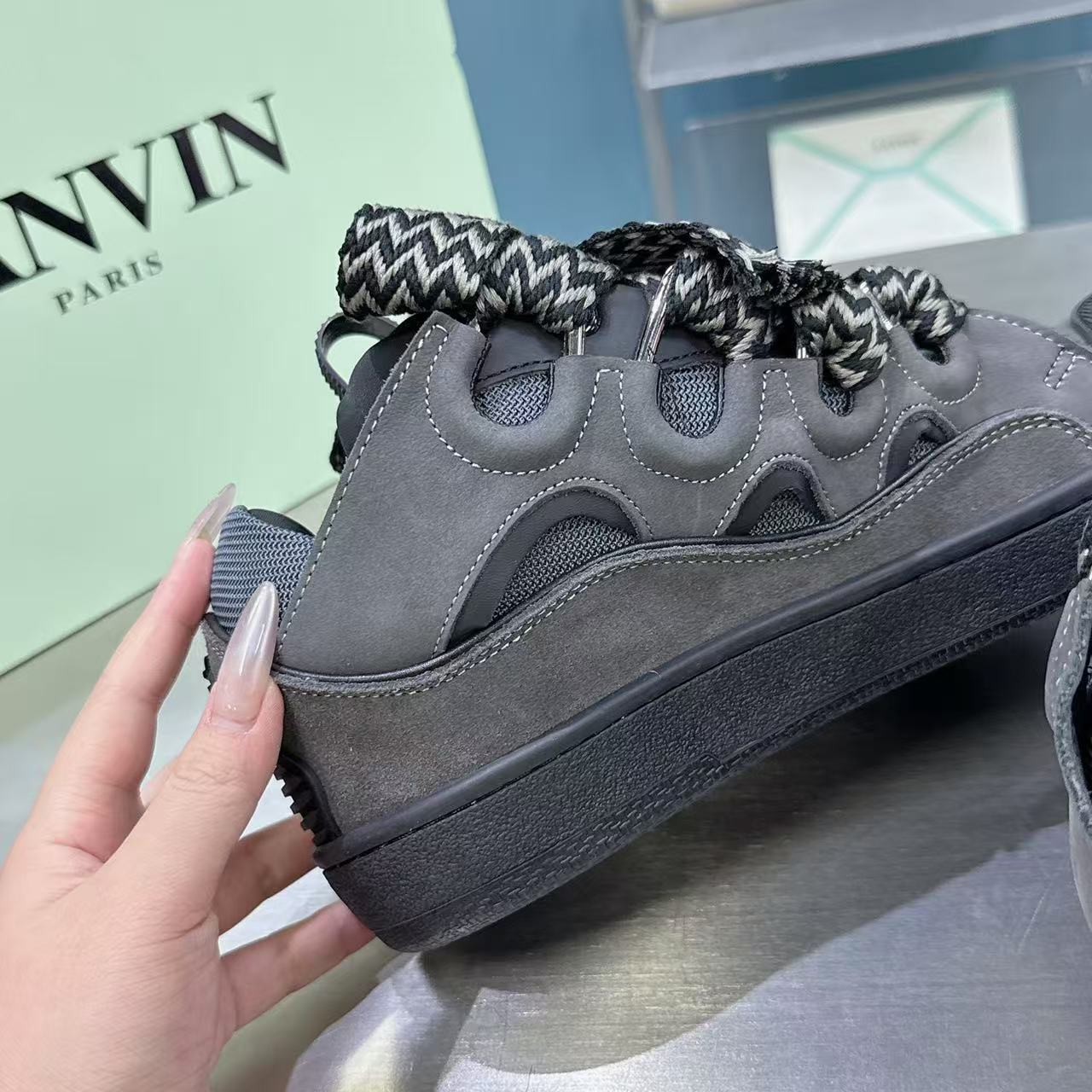Lanvin Curb Charcoal Grey