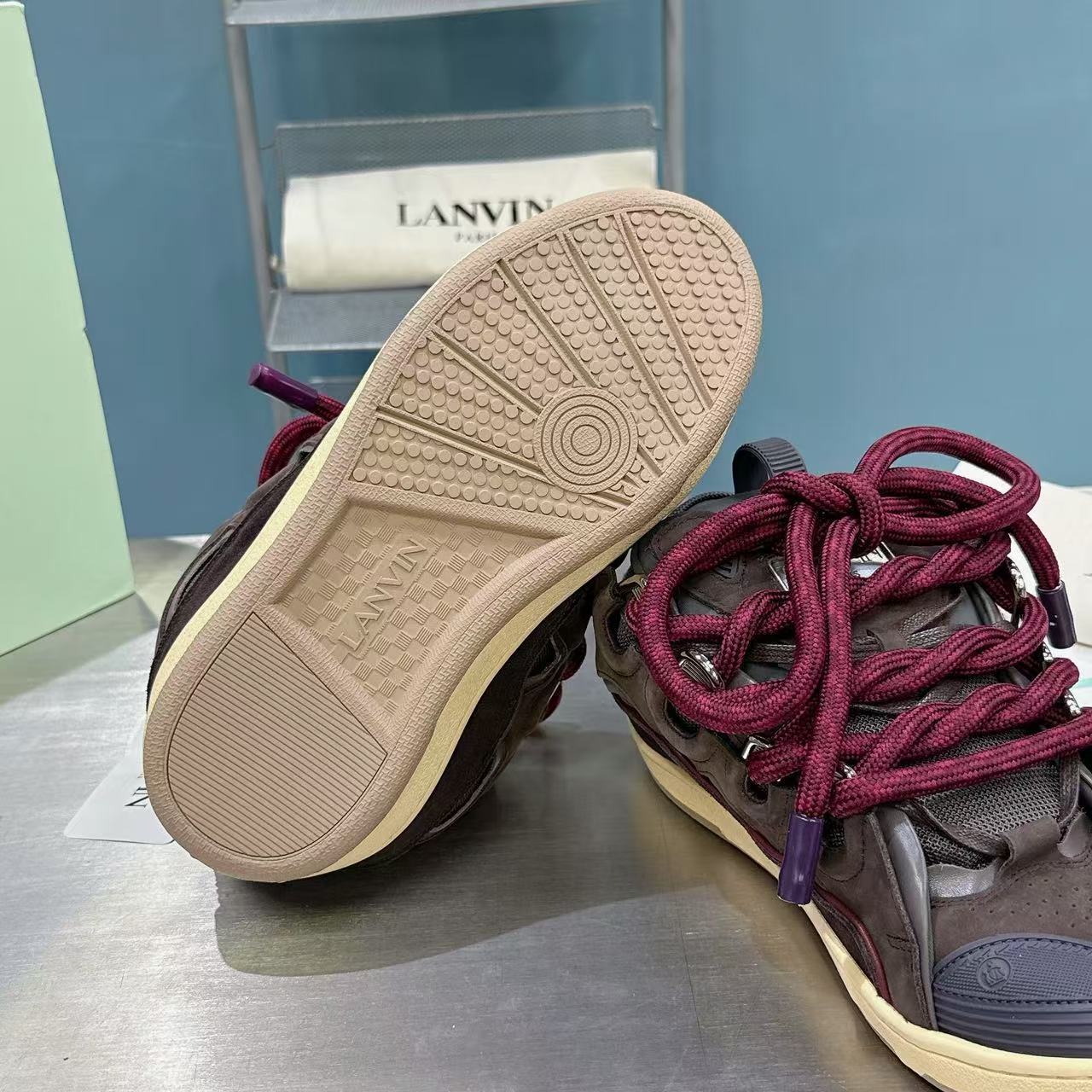 Lanvin Curb Rope Brown/Burgundy