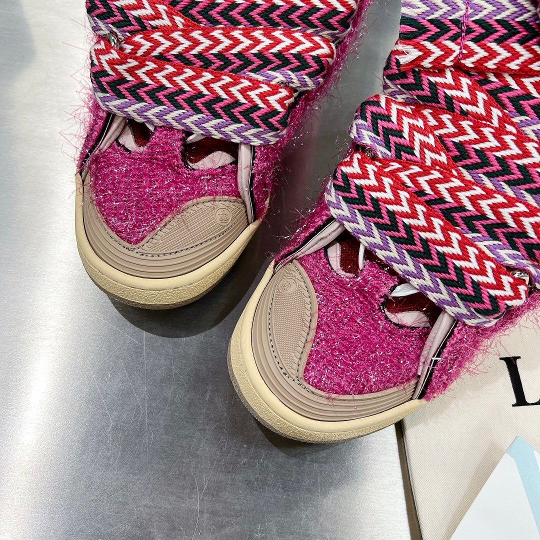 Lanvin Curb Shaggy Tweed Pink