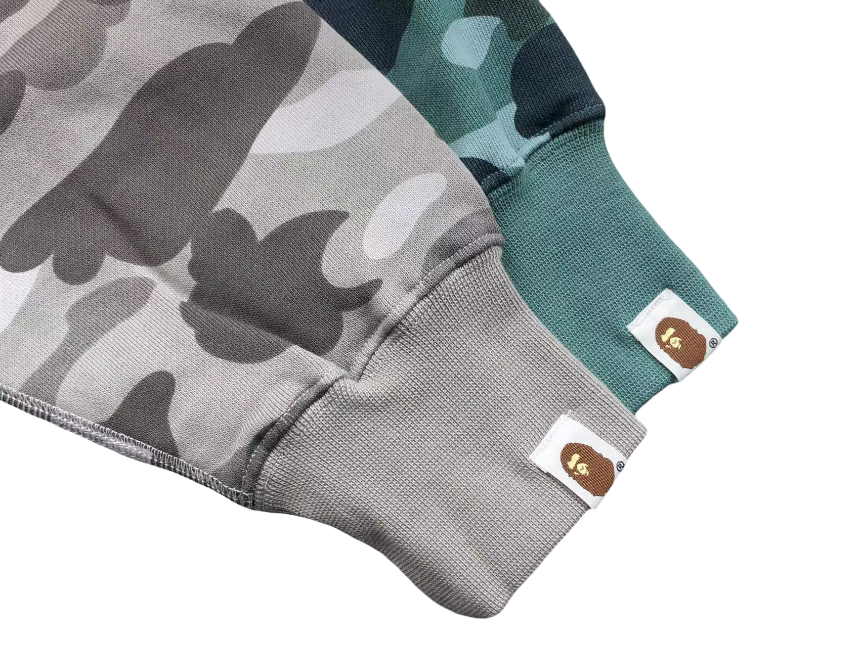 BAPE Camo Shark Wide Full Zip Double Hoodie Teal