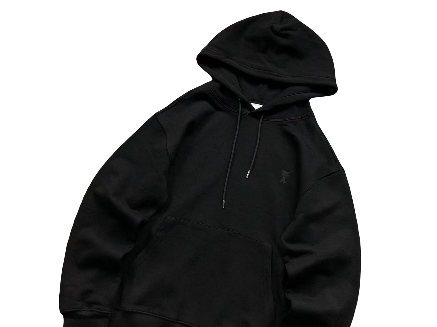 AMI Paris Classic Heart Hoodie Black