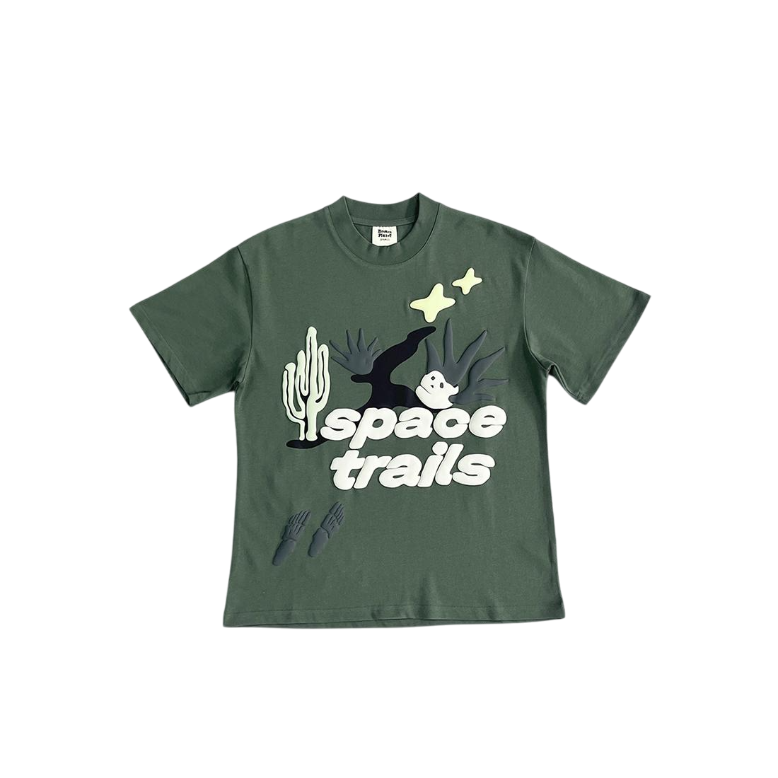 Broken Planet Space Trails Tee Green