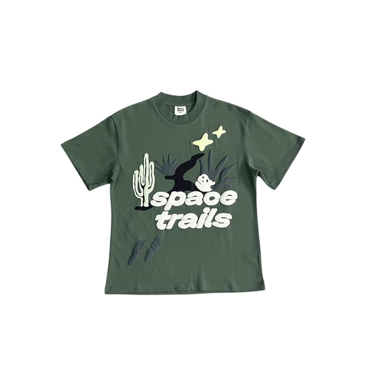 Broken Planet Space Trails Tee Green