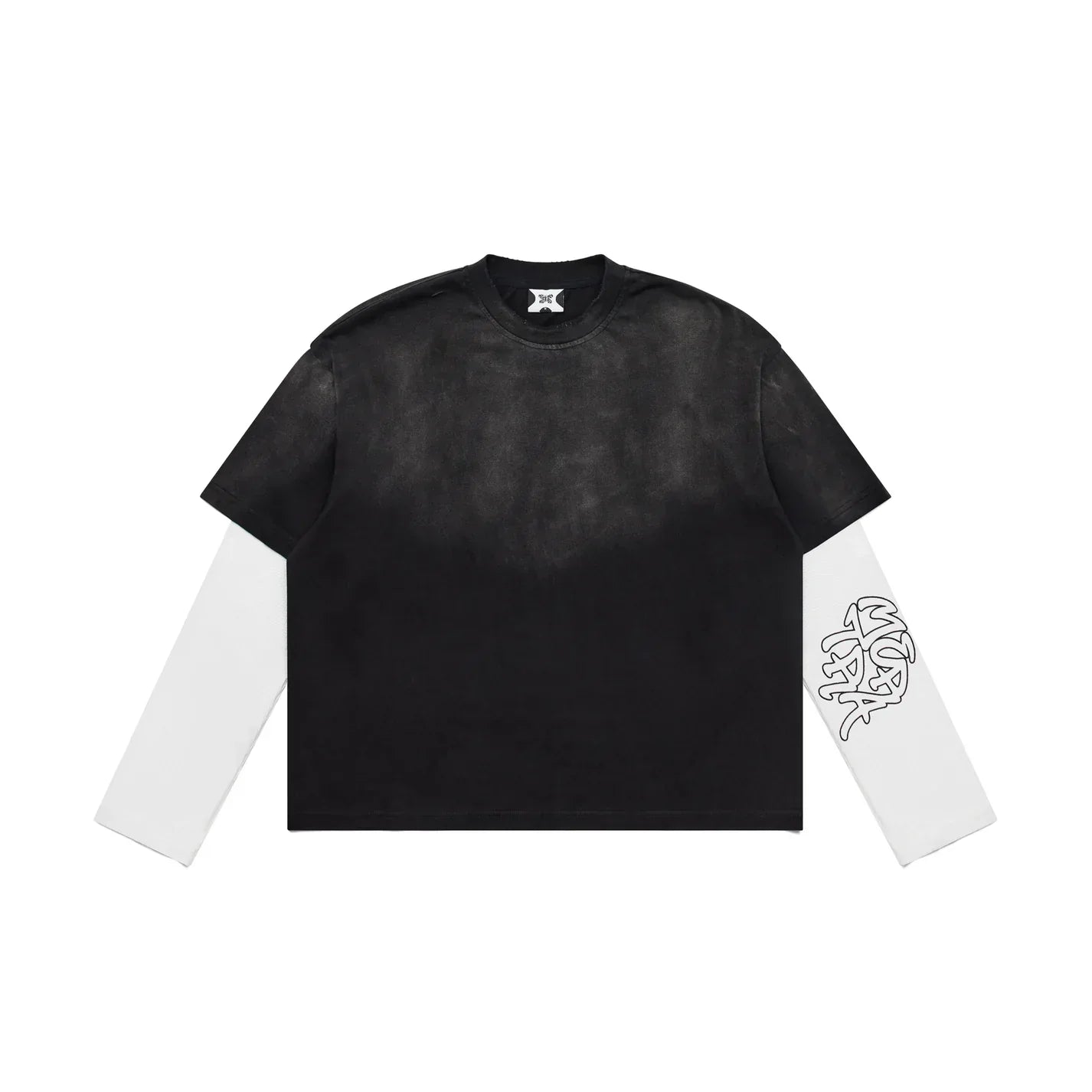 MERTRA Washed Longsleeve Black/White