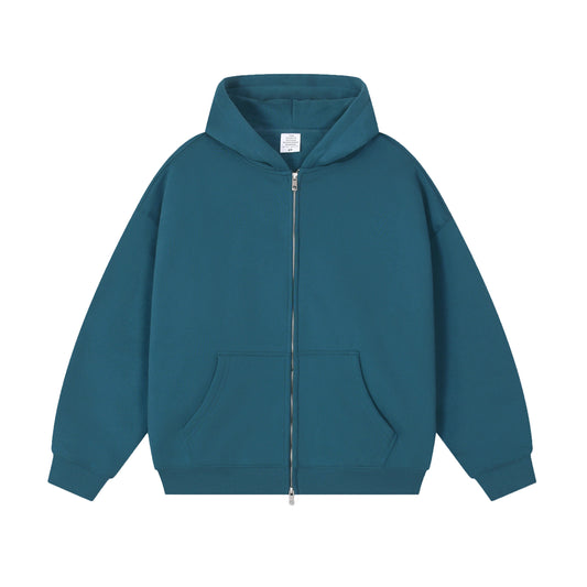 21Dripzz Essential Zip Hoodie - Teal Blue