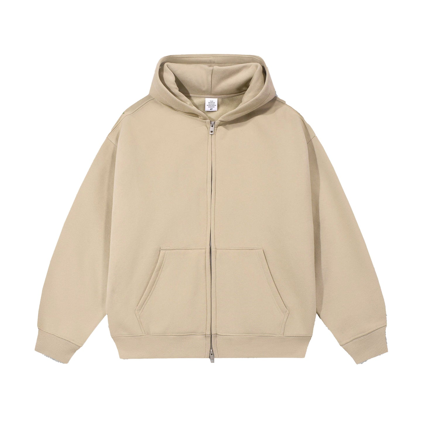 21Dripzz Essential Zip Hoodie - Cream