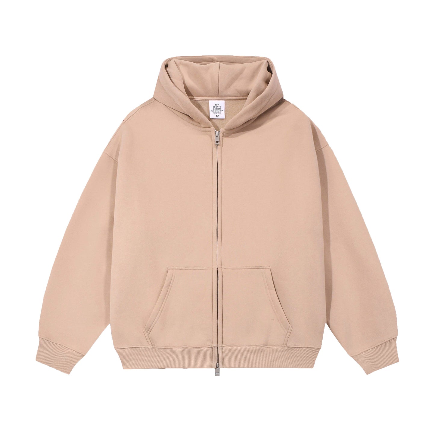 21Dripzz Essential Zip Hoodie - Peach