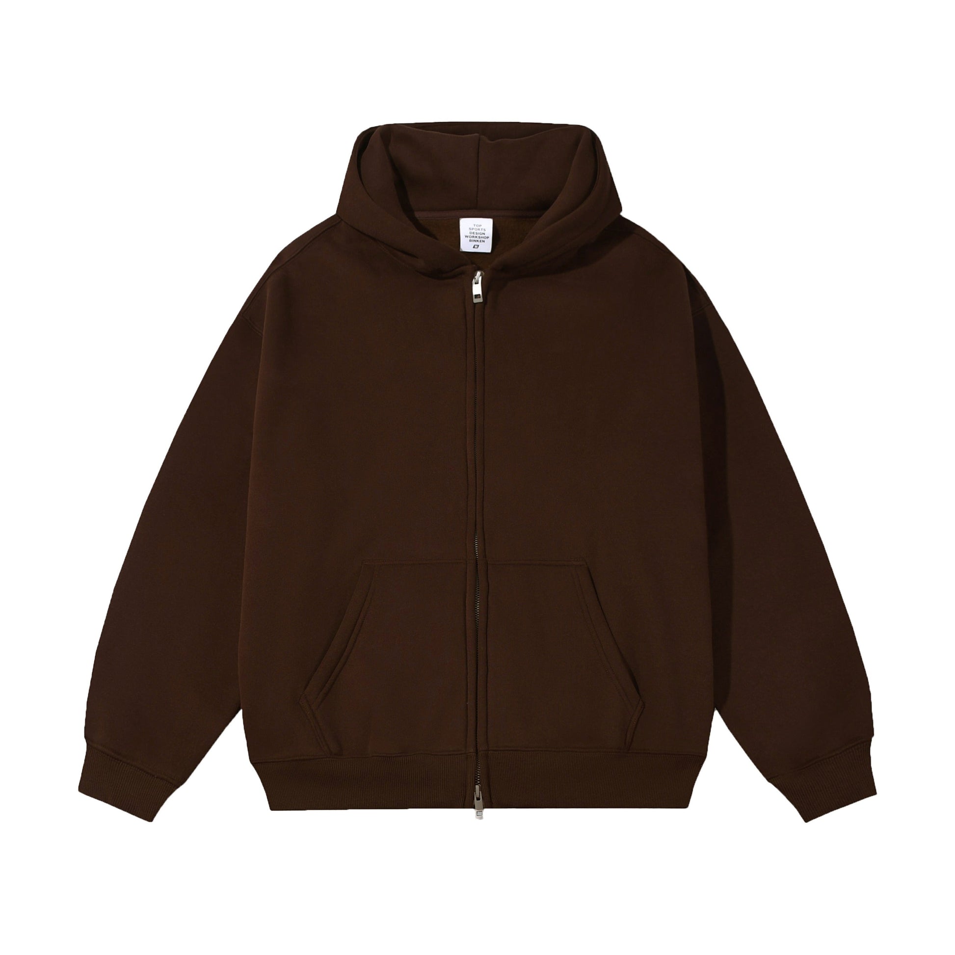 21Dripzz Essential Zip Hoodie - Mocha