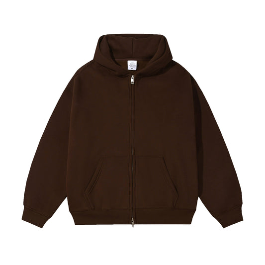 21Dripzz Essential Zip Hoodie - Mocha