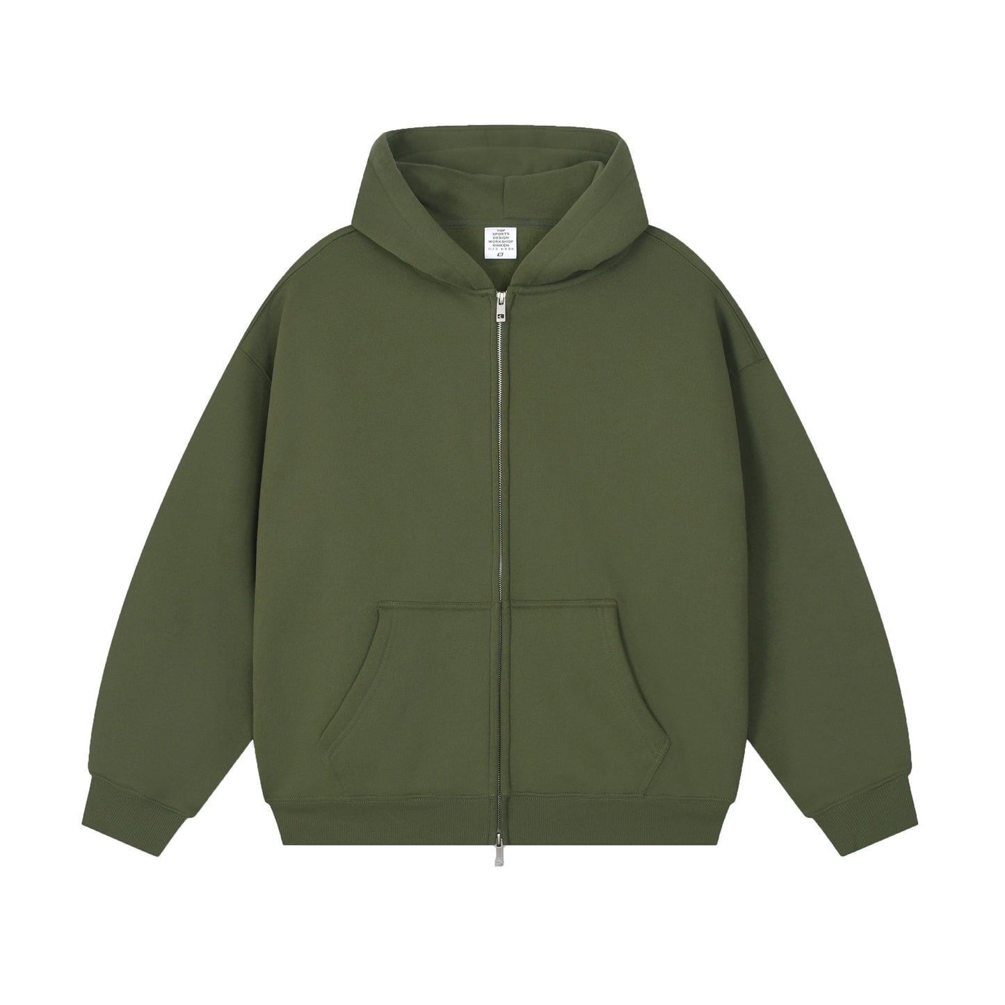 21Dripzz Essential Zip Hoodie - Cactus Green