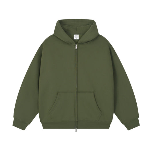 21Dripzz Essential Zip Hoodie - Cactus Green