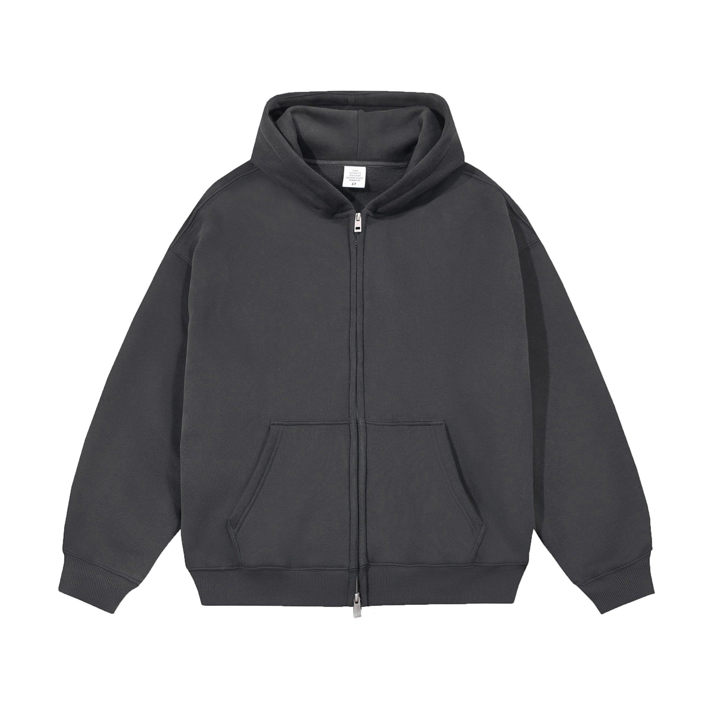 21Dripzz Essential Zip Hoodie - Charcoal Grey
