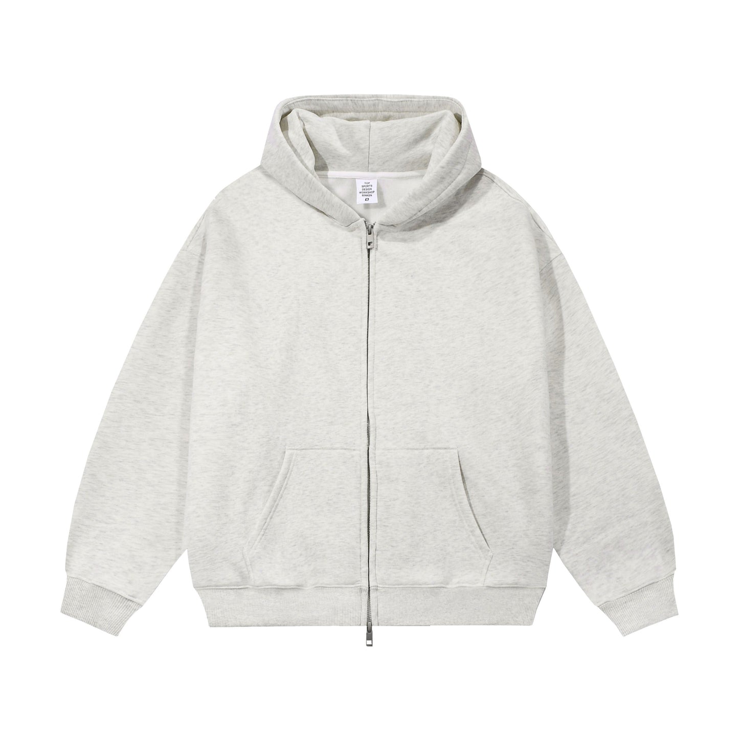 21Dripzz Essential Zip Hoodie - Light Grey