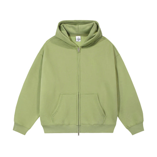 21Dripzz Essential Zip Hoodie - Apple Green