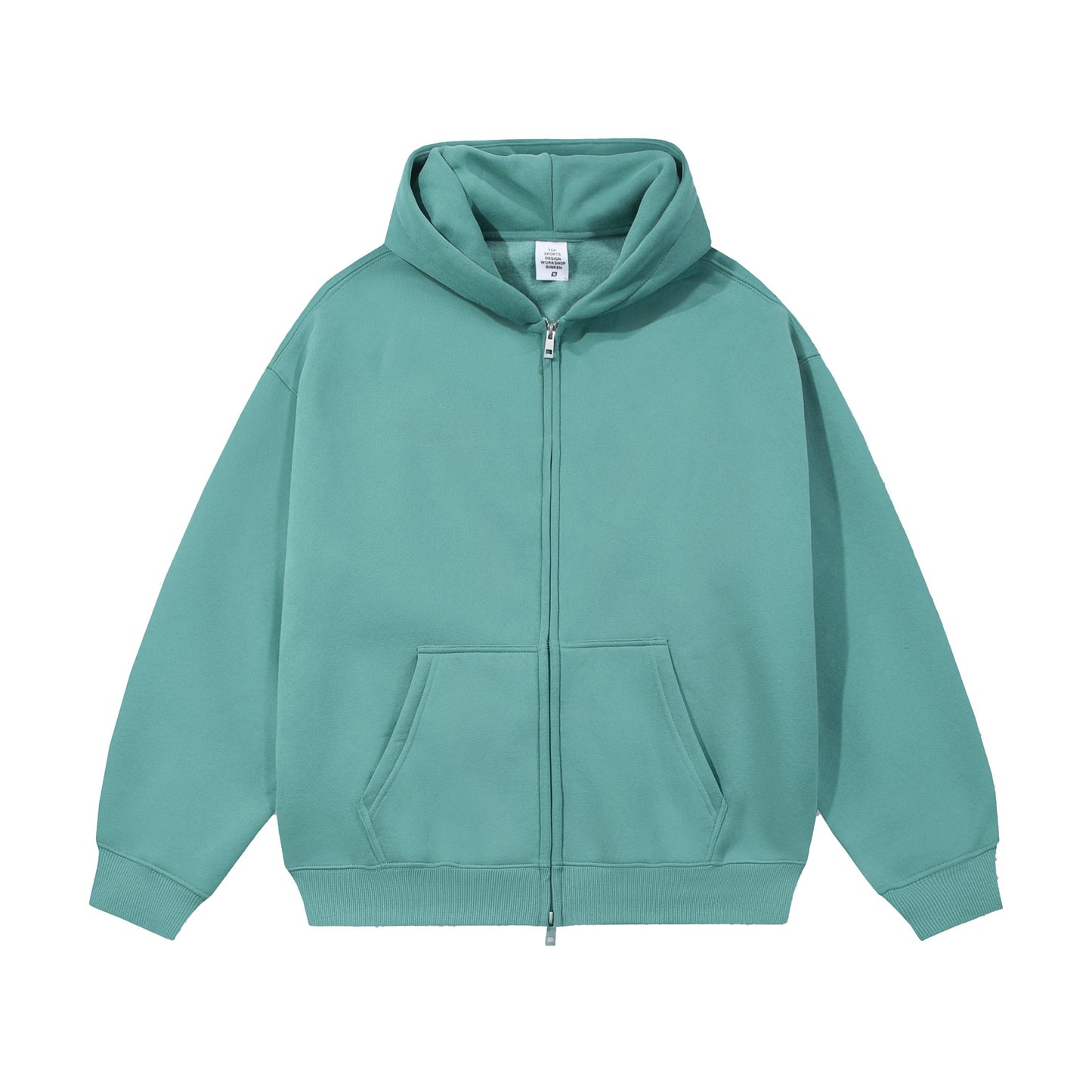 21Dripzz Essential Zip Hoodie - Teal Green