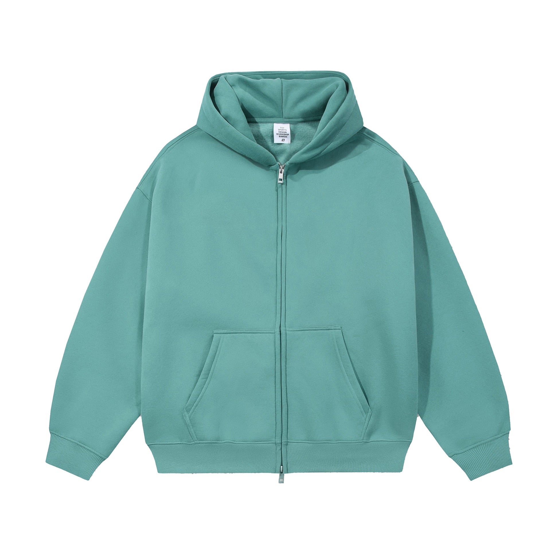 21Dripzz Essential Zip Hoodie - Teal Green