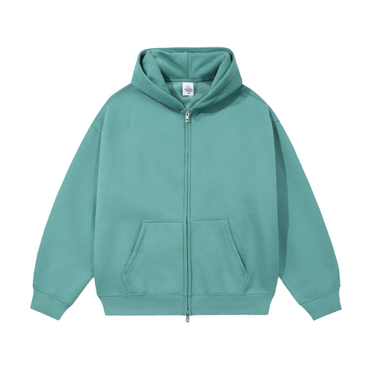 21Dripzz Essential Zip Hoodie - Teal Green