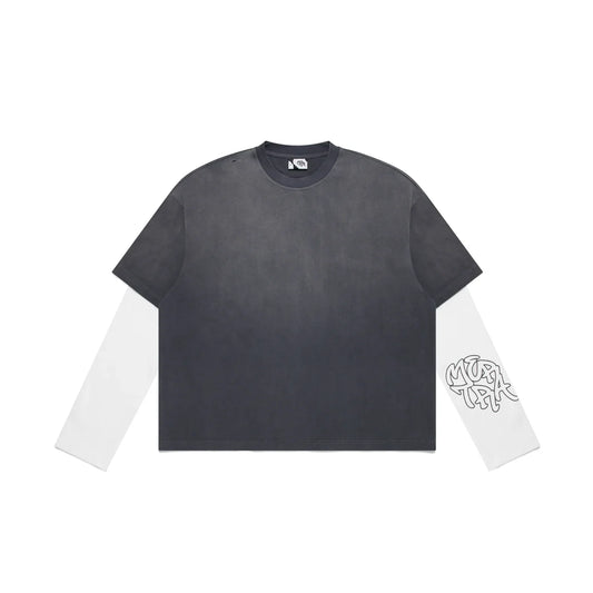 MERTRA Layered Tee - (GREY)