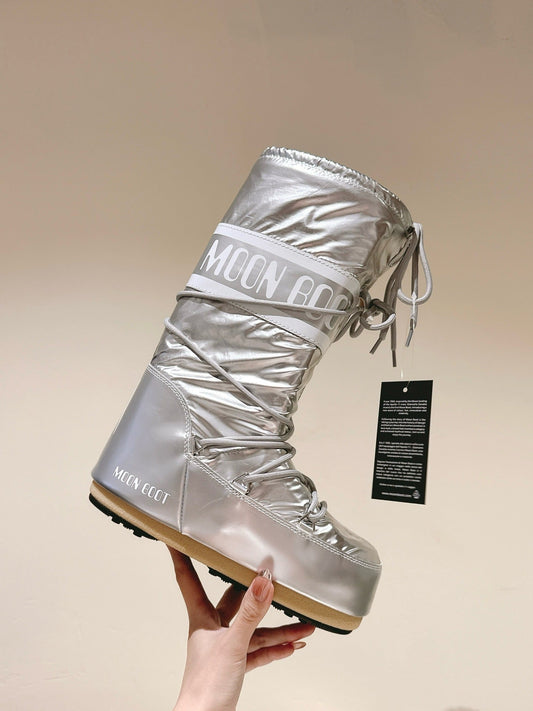 Moon Boot Icon Tall Silver