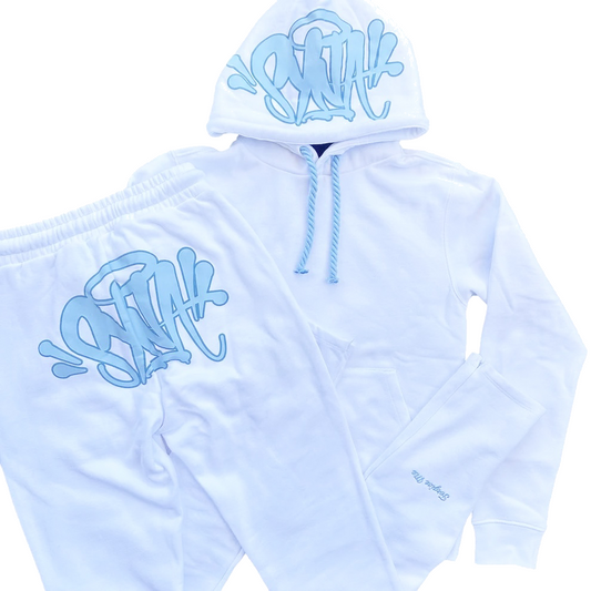 Syna World Tracksuit - (WHITE/BLUE) EXCLUSIVITY 21DRIPZZ